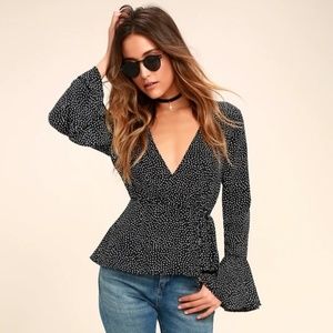 Lulu's polka dot blouse